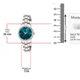 Vanda 556 Tranquil Teal Stunning Silver Series Analog Watch For Women — Vanda Lifestyle — watches — thumbnail 5