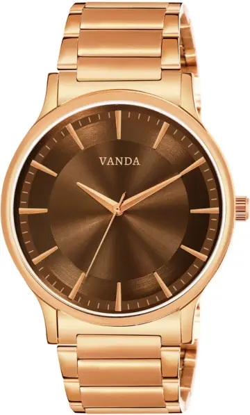 Vanda 500 Coppery Brown Rose Gold Series Analog Watch For Men — Vanda Lifestyle