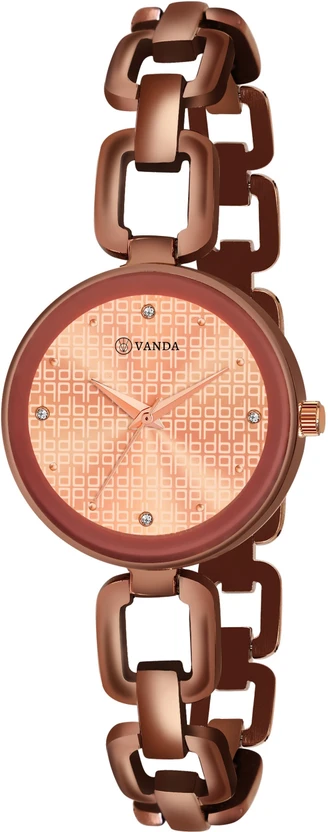 Vanda 555 Coppery Brown Rose Gold Series Analog Watch For Women — Vanda watch — Vanda Lifestyle — watches
