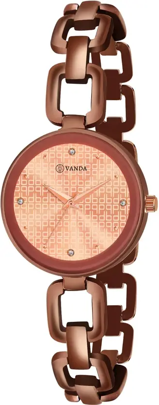 Vanda 555 Coppery Brown Rose Gold Series Analog Watch For Women — Vanda Lifestyle — watches