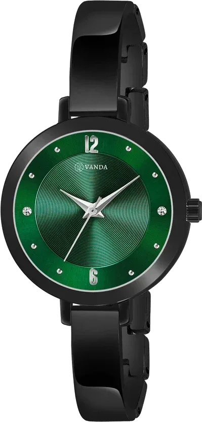 Vanda 553 Bold Black Gleaming Green Series Analog Watch For Women — Vanda Lifestyle — watches