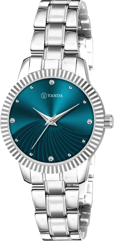 Vanda 556 Tranquil Teal Stunning Silver Series Analog Watch For Women — Vanda Lifestyle — watches — photo 1