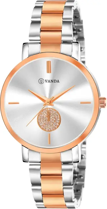 Vanda 550 Stunning Silver Copper Brown Analog Watch For Women — Vanda Lifestyle