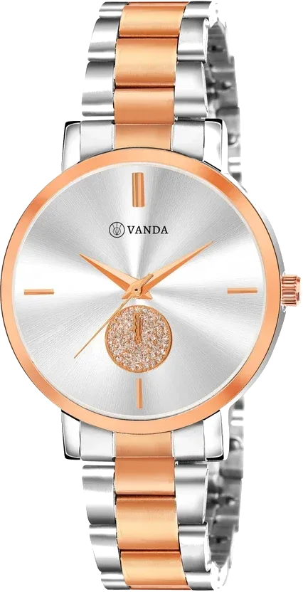 Vanda 550 Stunning Silver Copper Brown Analog Watch For Women — Vanda Lifestyle — watches